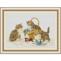 Набор для вышивания нитками Olanta "Веселые котята"